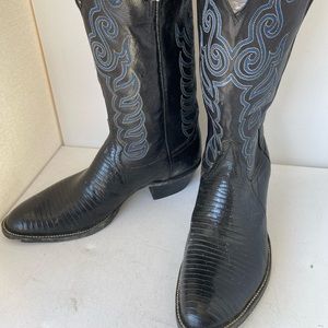 Cowboy Boots W844 Lizard Leather Boots 11.5D